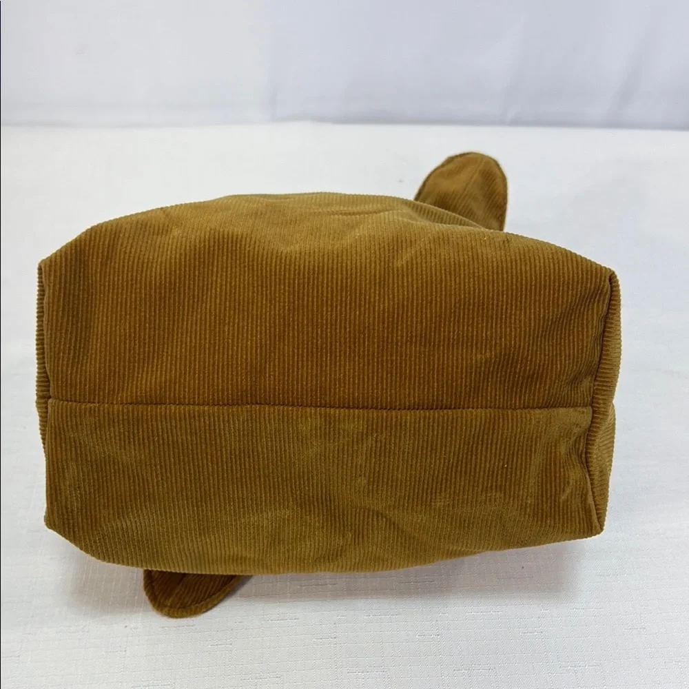 🗄️  Merit Elegant Brown corduroy tie top Clutch